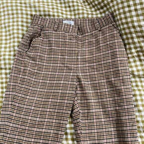 And Other Stories Checked Flared Wool Trousers - Picture 4 of 6